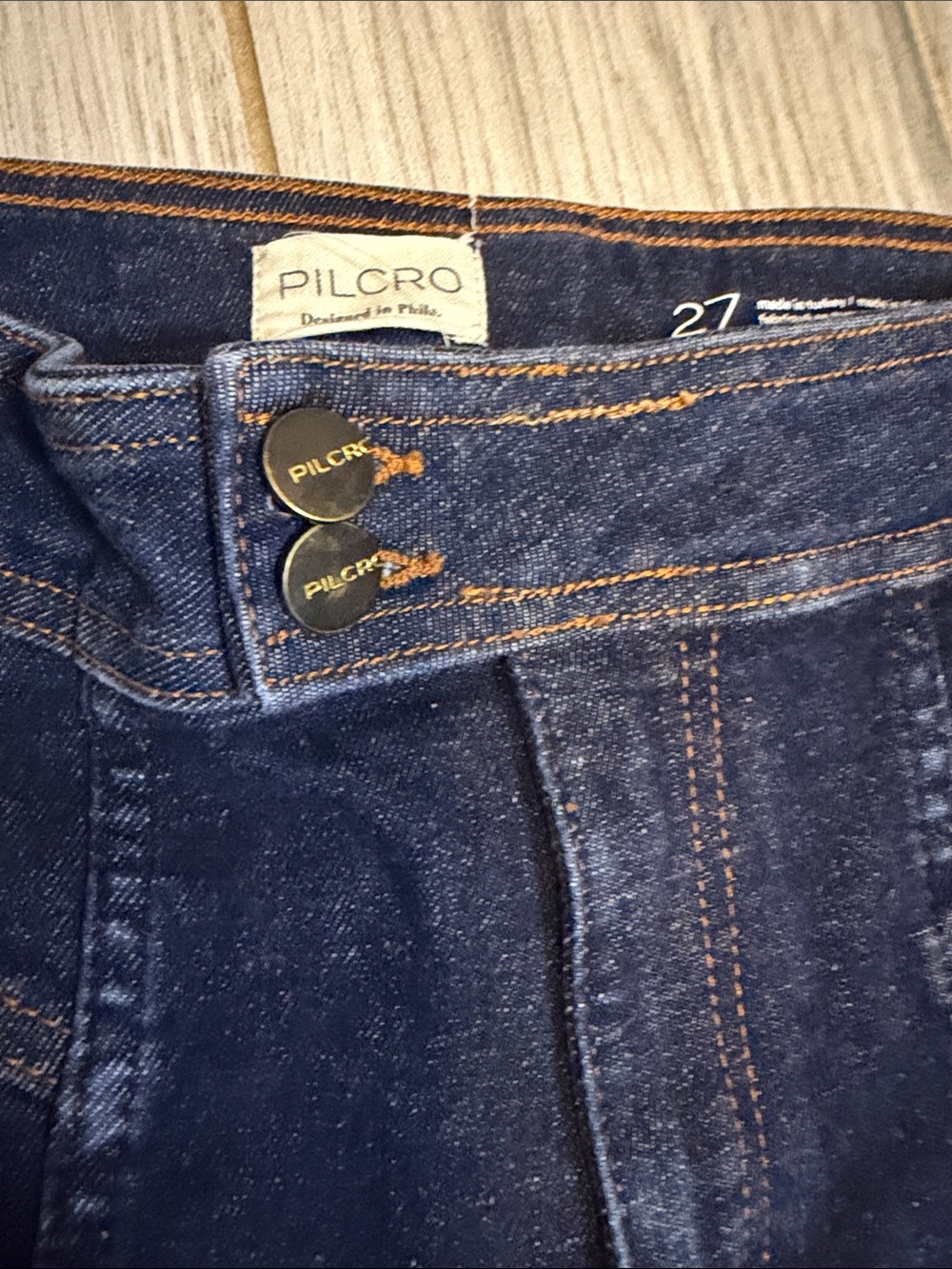 Pilcro Indigo High-Rise Flare Jeans - Picture 7 of 10